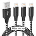 iPhone Charger Fast Charging Cord 3 Pack 10 FT Apple MFi Certified Lightning Cable Nylon Braided iPhone Charger Cord Compatible with iPhone 13 12 ...