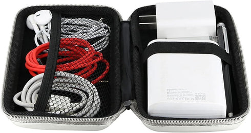 iMangoo Shockproof Travel Essentials Organizer Case, Small Accessories Hard Protective Pouch Electronics Purse for Women Men Zipper Tech Cord Cabl...