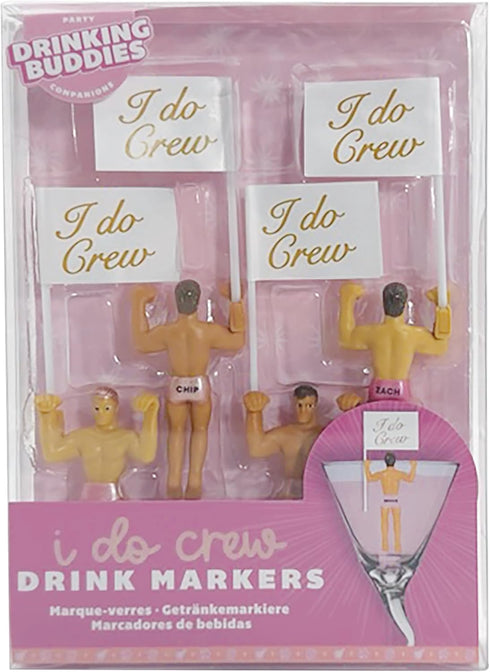 Drinking Buddies Bride Squad, Bachelorette Drink Markers, Party Accessories, Girls Night, Hunky Wine Charmers...