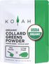 KOYAH - Organic USA Grown Collard Greens Powder (Equivalent to 15 Cups Fresh): Freeze-Dried, Whole-Leaf Powder...