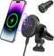 Magnetic Wireless Car Charger, Design for MagSafe Car Mount Charger, Strong Magnetic 15W Fast Charging Car Charger Phone Holder with USB Car Charg...