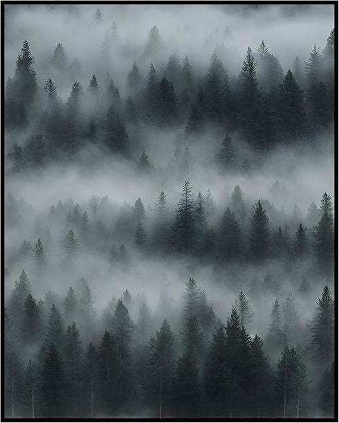 Posterizer 1 pcs- trees and jungle-nature scene style 10-Landscape & Nature Art-Floral Botanical Art- Decor for Home & Office- unframed wall art...