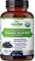 Zazzee USDA Organic Bilberry 20:1 Extract, 6000 mg Strength, 120 Vegan Capsules, 4 Month Supply, Standardized and Concentrated 20X Extract, 100% V...