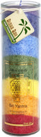 Hand Made Chakra Jar Candle Rainbow Sri Yanta | Unscented | 16 Oz | 8 Inches Tall | 100 Hours Burn | Vegetable Wax | Aloha Bay | Fair Trade Guaran...