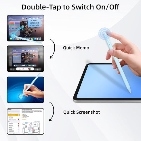 Stylus Pen for iPad, with tilt-Pressure Sensitivity and Multi-Point Anti-False-Touch Function. 20-Minute Fast Charging for 2018-2023 iPad/Mini/Pro...
