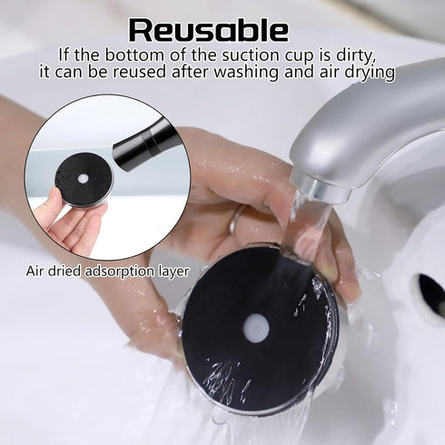 Suction Hooks, 2 Pack Vacuum Suction Cup Hooks Removable and Reusable Shower Hooks Stainless Steel Towel Hooks Wall Hanging Hook Heavy Duty Hooks ...