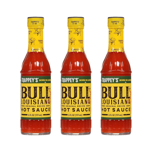 Trappey's Bull Brand Louisiana Hot Sauce, 6 Ounce (Pack of 3)...