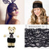 VU100 Black Lace Ribbon, 3.14 Inches Wide Lace Trim Sewing Craft Elastic Embroidery Stitching Process for DIY Bridal Wedding Fabric Decoration Gif...