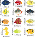ONEST 72 Pieces Ocean Fish Figurines Playset Mini Sea Fish Toys Realistic Detailed Plastic Ocean Sea Fish Figures for Kids and Toddlers...