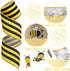 6 Rolls 40 Yards Bee Ribbon Wired Edge Ribbon Honeybee Ribbon for Crafts Wrapping Easter Party Decorations Bee Themed Decorations Bee Baby Birthda...