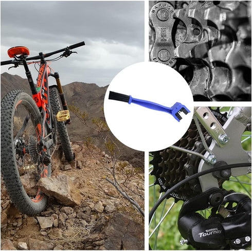 Motorcycle Chain Cleaner Brush Bike Chain Cleaner Bike Gear Cleaning Brush Tool for Clean Gears Chains and Other Bicycle Parts...