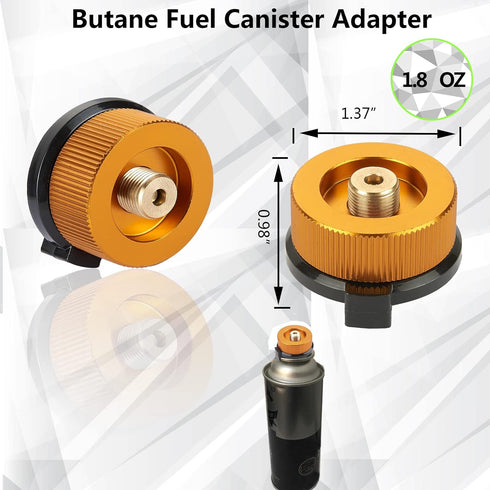 Butane Refill Adapter Isobutane Fuel Canister Isobutane Canister Butane Propane adapter with Exhaust Air Pressure Button/Great for jetboil fuel Ca...
