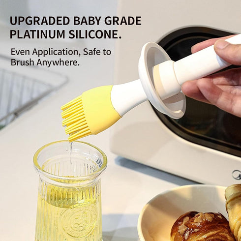 Oil Dispenser with Brush - Glass Olive Oil Dispenser for Kitchen, 3 IN 1 Oil Dispenser Bottle with Silicone Basting Brush for Cooking Vinegar Sauc...