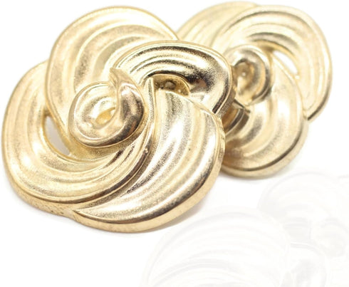 Floral Gold Metal Shank Buttons - 12 Pcs - 3 Size Options - Luxury Floral Round Wave Metal Shank Buttons for Men Women Blazer Coat Uniform Shirt S...