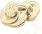 Floral Gold Metal Shank Buttons - 12 Pcs - 3 Size Options - Luxury Floral Round Wave Metal Shank Buttons for Men Women Blazer Coat Uniform Shirt S...