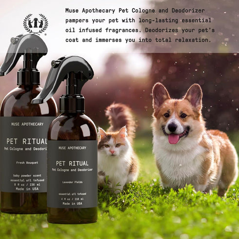Muse Apothecary Pet Ritual Pet Cologne Spray for Dogs - Dog Perfume Spray Long Lasting After Bath - Pet Perfume for Dogs - Pet Deodorant Spray for...