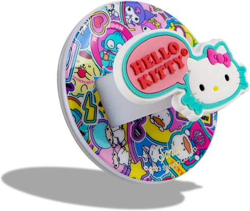 Sonix Magnetic Phone Grip, Removable Silicone Ring Loop Holder | Compatible with MagSafe | Hello Kitty Stickers...