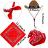 Pet Cowboy Hat Bandana Costume, Funny Dog Cat Costume Accessories Set West Cowboy Accessories for Mexican Birthday and Holiday Party Daily Wearing...