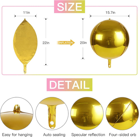 6pcs Big Gradient Green Foil Balloons 22 Inch 4D Metallic Gradient Green Yellow Balloons for St Patricks Day Decorations, Green Party, Mardi Gras ...