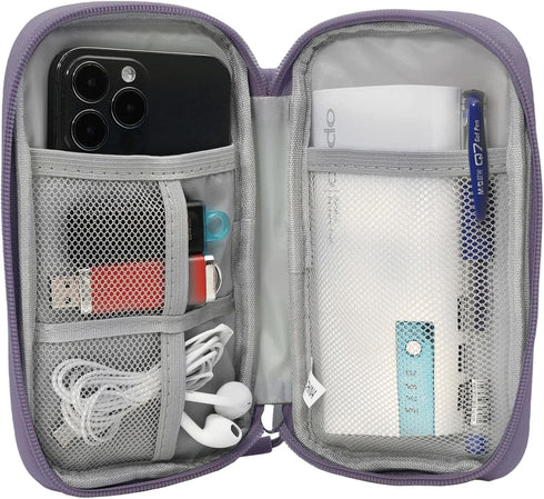 Electronics Organizer Travel Bag, Small Cable Organizer Case Waterproof Accessories Pouch, Travel Electronic Carrying Case for Cable, Cord, Charge...