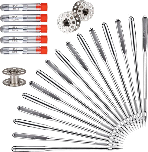 Sewing Machine Needles, 100 PCS Universal Sewing Machine Needle, Compatible with Singer, Brother, Janome, Varmax, Sizes HAX1 65/9, 75/11, 90/14, 1...