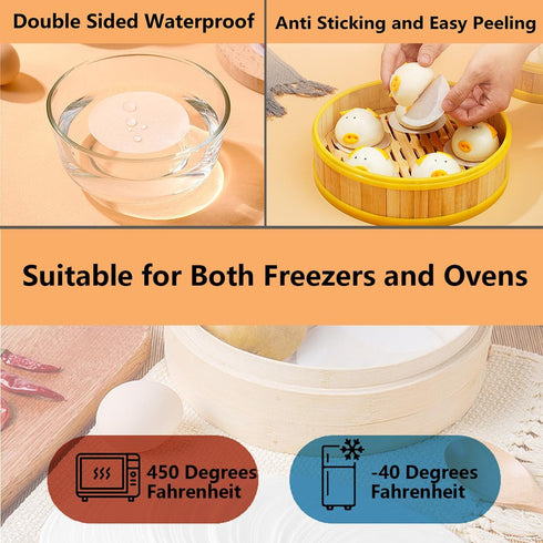 200Pcs 5.5 Inch Round Parchment Paper Sheets, White Hamburger Patty Paper, Wax Paper Sheets for Food, Separating Frozen Patty, Baking Small Cakes...