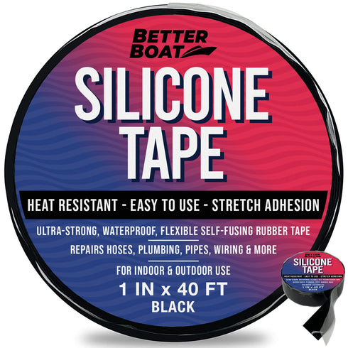 Better Boat Heavy Duty Silicone Tape Plumbing Self Fusing Tape for Leaks Silicone Water Pipe Rubber Tape Hose Repair Water Seal Watertight Fusion ...
