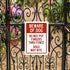 Do Not Put Fingers Thru Fence Dogs May Bite Security Sign Outdoors yard Signs Safety Warning Sign Wall Decorative Metal Tin Signs Size 8 X 12 Inch...