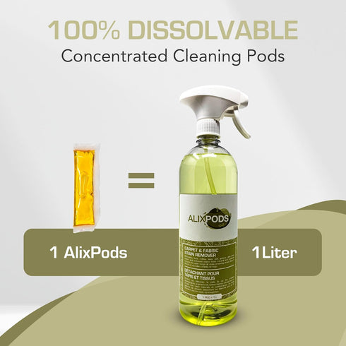 Carpet and Fabric Stain Remover Pods, 3 Dissolvable Pods to Refill, Pro Cleaning Formula for Tough Stains, Stain Remover Cleaner for Home...