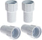 1-1/2" Threaded Pool Hose Cuff Swimming Pool Vacuum Hose Replacement Cuff Spiral Wound Vacuum Hose Repair Hose Ends (4)...