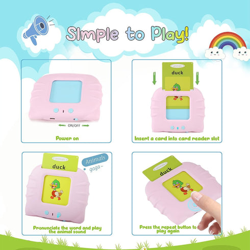 FREE TO FLY Talking Flash Cards Toddler Learning Toys for 2 3 4 5 6 Year Old Girls Boys: Speech Therapy Toys Autism Sensory Toys Preschool Educati...