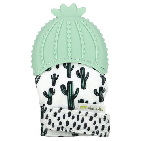 Itzy Ritzy Silicone Teething Mitt - Soothing Infant Teething Mitten with Adjustable Strap, Crinkle Sound & Textured Silicone to Soothe Sore & Swol...