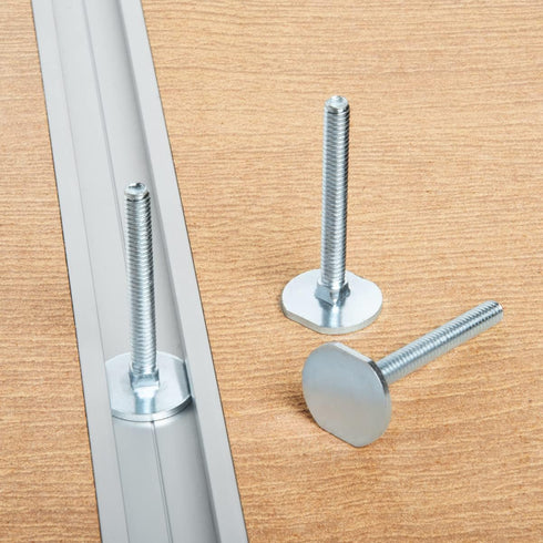 POWERTEC 71614 Miter T Locking Bolts, Improved Flange Bolt & T-bolt Accessory for 3/4" x 3/8" Miter Gauge Slots on Table Saws, Router Table & Unis...