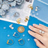 UNICRAFTALE 10Pcs DIY Blank Dome Cuff Ring Making Kit 304 Stainless Steel Bezel Cup Cuff Ring Settings Round Ring Blanks Settings Frame Double Tra...