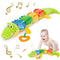 Infant Baby Musical Stuffed Animal Activity Soft Toys with Teether, Multi-Sensory Crinkle, Rattle and Textures, for Tummy Time Newborn 0-3-6-12 Mo...