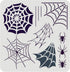 FINGERINSPIRE Spiderweb Stencil 11.8x11.8inch Reusable Spiderweb and Spider Stencil Spider Drawing Stencil DIY Arts and Crafts Spider Web Stencil ...