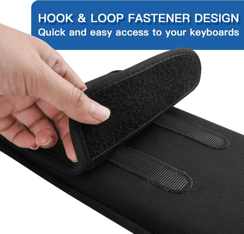 Keyboard Sleeve Travel Case for Wireless Slim Full-Size Keyboards (up to 17.7 Inches), 5.9" x 15.5" up to 5.9" x 17.7" Neoprene Protective Keyboar...