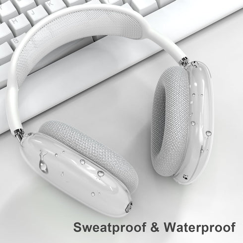 Case Cover for AirPods Max Headphones, Clear Soft TPU Earcup Cover for AirPods Max, Anti-Scratch Transparent Accessories Skin Protector for Apple ...