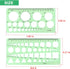 Tamaki Circle Template Measuring Geometry Ruler Geometric Drawings Stencils Rulers Scale Drafting Digital Drawing Set for Office and School Buildi...