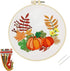 Louise Maelys Beginners Embroidery Kit Fall Pumpkin Wreath Cross Stitch Adults DIY Needlepoint Crafts Kits...