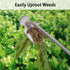 Weed Puller Tool, Uprooting Weeding Tools Gardening with 4 Teeth, Ergonomic Rubber Handle Manual Weeder Multifunctional Hand Weed Puller Tool for ...