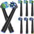 8pcs Replacement Heads Compatible with Oral B Electric Toothbrush, 4pcs Precision Clean and 4pcs Cross Clean Brush Heads, Black...