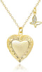 Love Heart Locket and Butterfly Pendant Necklace for Women 18K Gold Plated Photo Lockets that Hold Picture Jewelry Christmas Gifts for Teen Girls ...