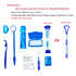 Portable Orthodontic Oral Care Kit for Braces - Interdental Brush Dental Wax Dental Floss Toothbrush Cleaning Kit(Blue)...