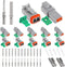 JRready DT Deutsch Connector 2 Pin IP68 Waterproof 6 Kits - ST6430-02-06 Automotive Electrical Wire Connectors with Size 16 Solid Contacts for Car...
