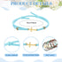 Junkin 50 Pcs Cross Bracelet for Women and Men Friendship Handmade Adjustable Strings Charm Rope Braided String Bracelet for Teens Kids Christian ...