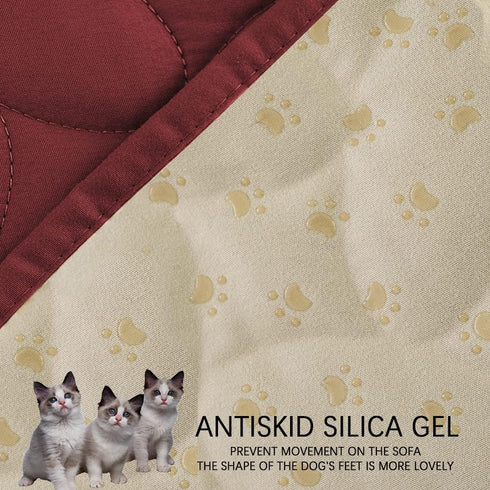 Ameritex Pet Bed Cover Dog Bed Blanket for Sofa and Furniture Waterproof New Pattern Design (40x50 Inch, Burgundy)...