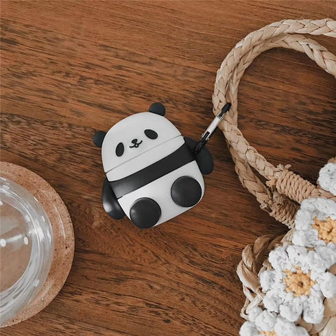 Yatchen for AirPod Cover Case, AirPods 1/2 Case Cute 3D Cartoon Panda AirPod Case Soft Silicone with Keychain Compatible with Airpods 2nd 1st Kawa...