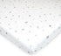 TL Care Printed 100% Natural Cotton Jersey Knit 18 x 36 Cradle/Bassinet Sheet - Fitted, Gray Stars and Moons, Soft Breathable, for Boys and Girls...