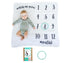 Kate & Milo Baby Monthly Milestone Blanket, Infant Milestone Markers, Newborn Photoshoot Photo Props, Baby Girl or Baby Boy Gift, Large Blanket...